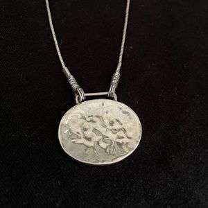 Silpada sterling silver hammered oval necklace
